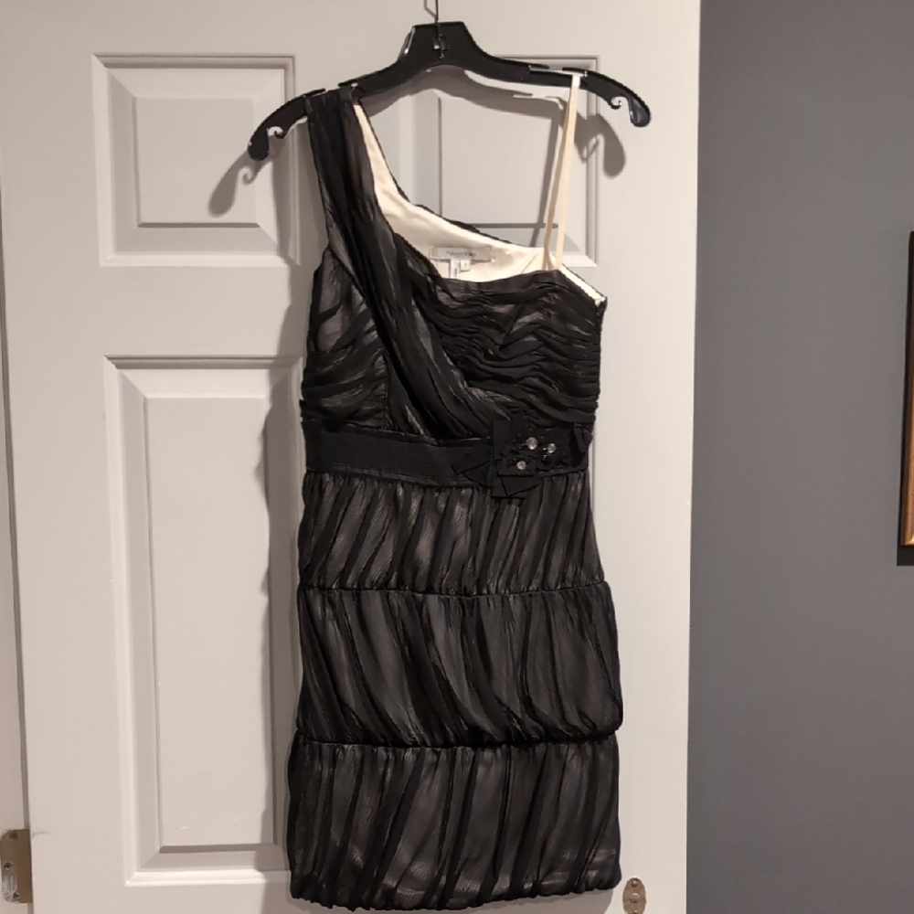 Max & Cleo Elegant Black One Shoulder Dress